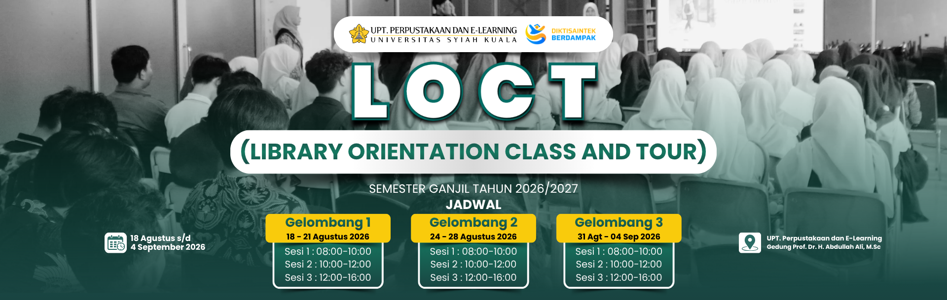 Library Orientation Class and Tour (LOCT) 2026