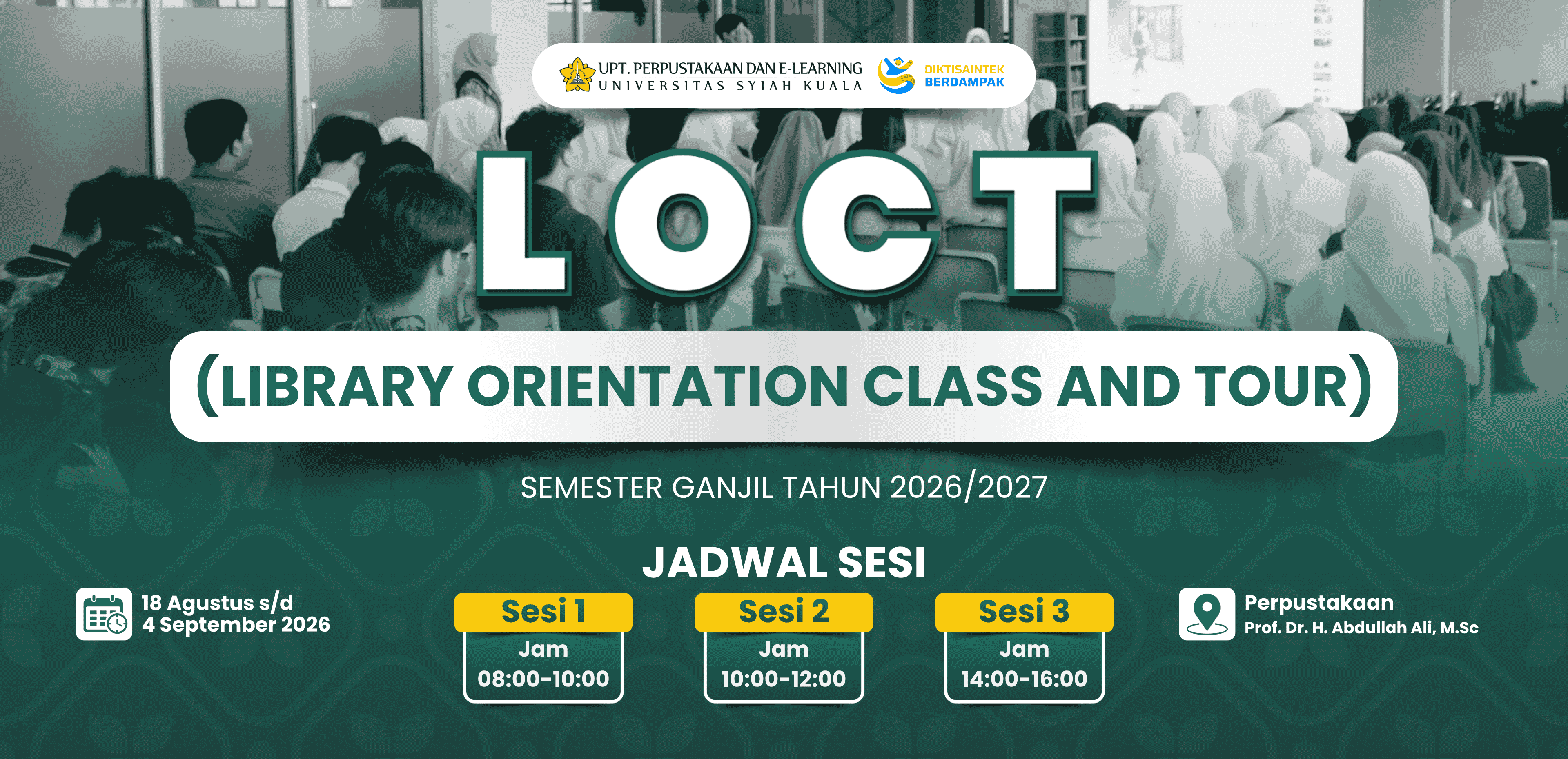Banner Library Orientation Class and Tour (LOCT) 2026